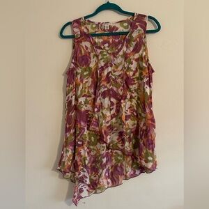 Spence large Floral Sleeveless Women's Top